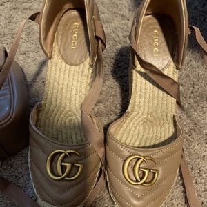 Gucci marmont wedges size 8 worn few times